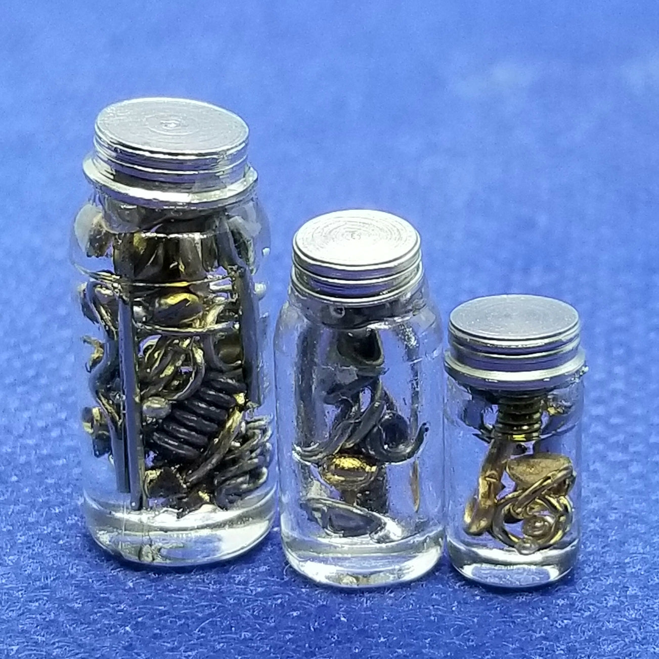 1/12 Scale Jars of Nuts and Bolts - Miniature - Dollhouse - Diorama