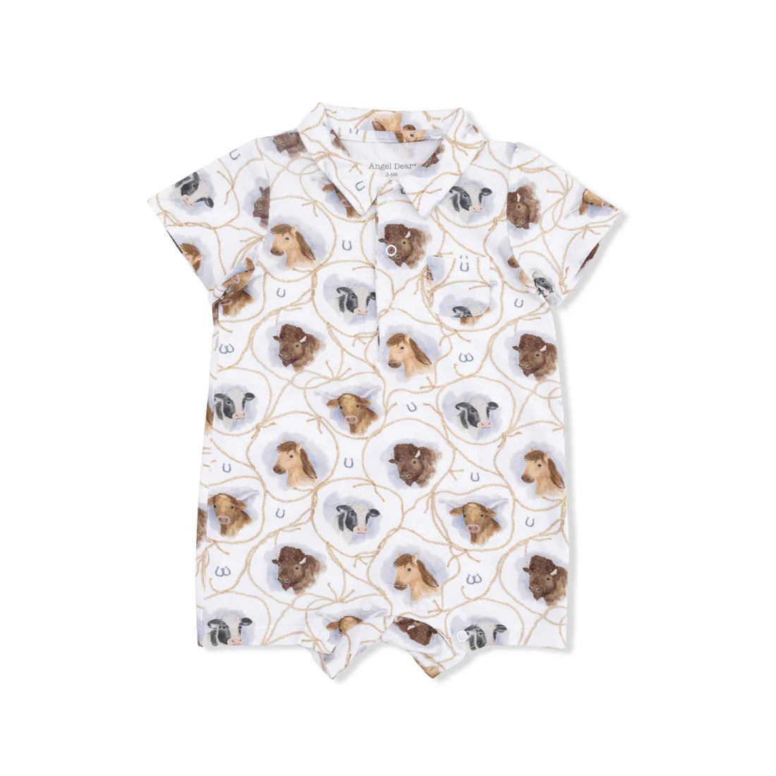 Farm Animals Rope Cameos Uni Polo Shortie