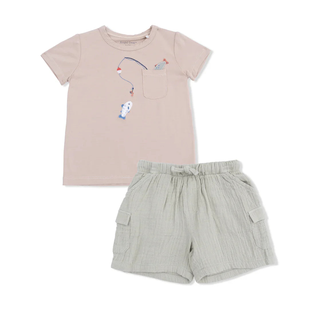 Gone Fishing Crew Neck Shirt w/Cargo Short