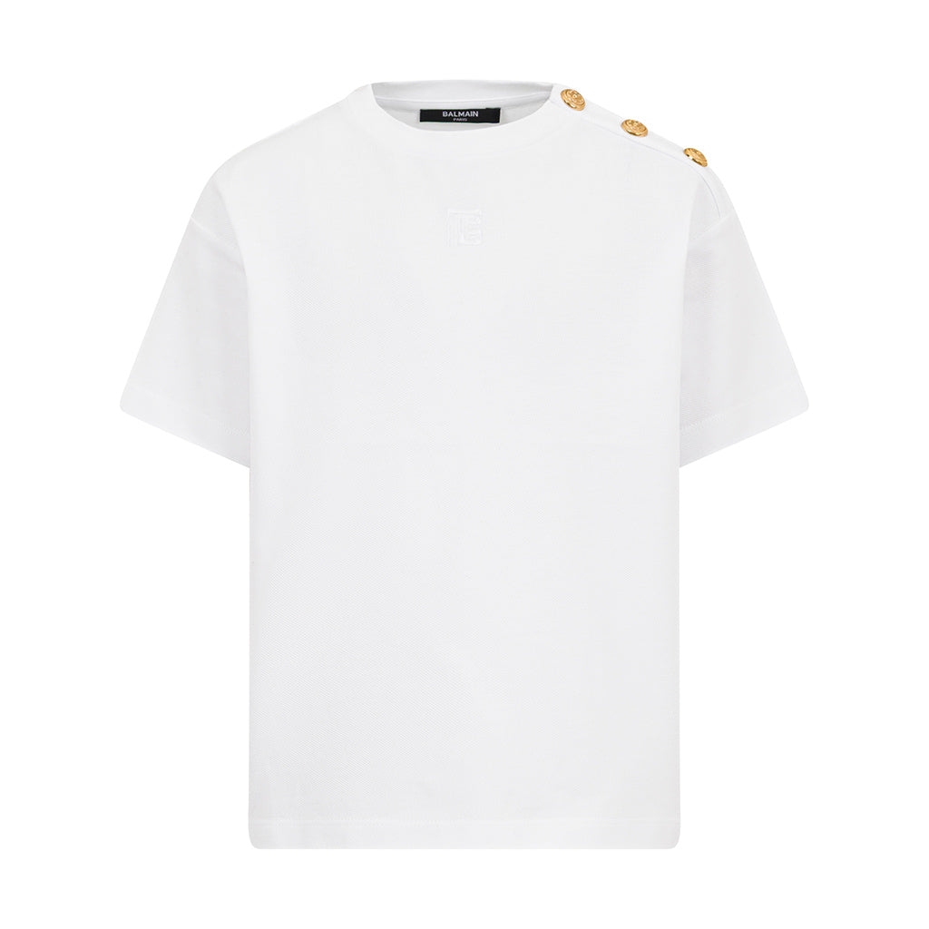 Balmain Kids T-Shirt With Buttons