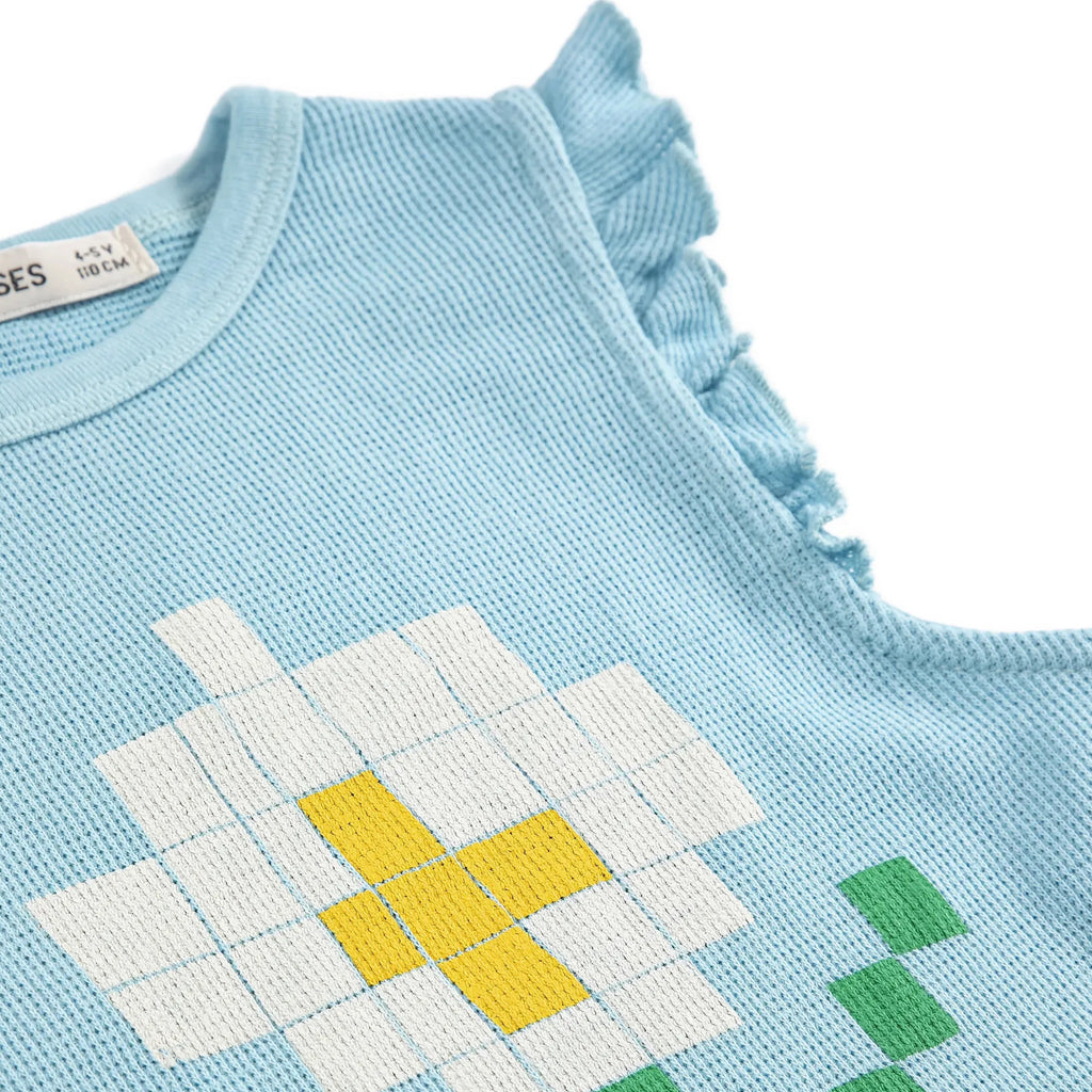 Bobo Choses Pixel Daisy Ruffled Top