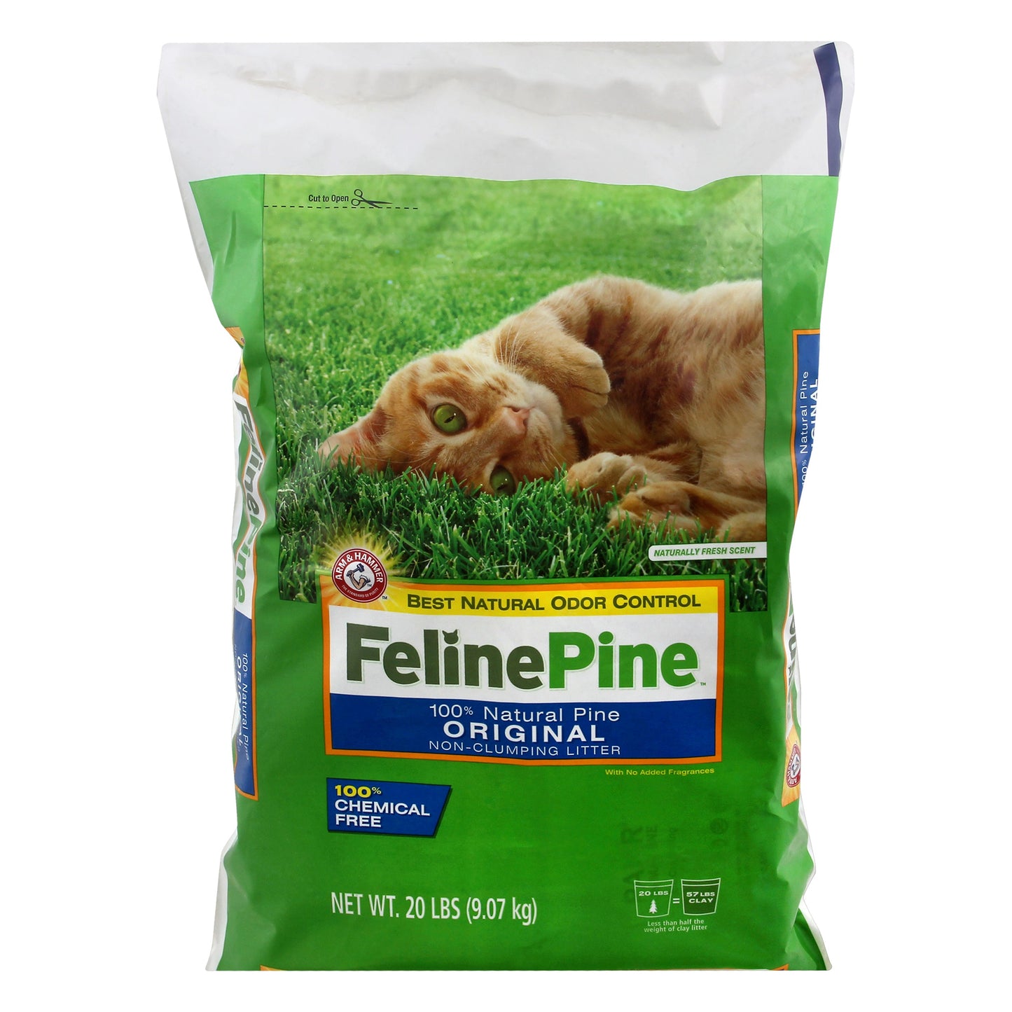 Arm & Hammer Feline Pine Original Non-Clumping Cat Litter 20 lb - 1 Pack