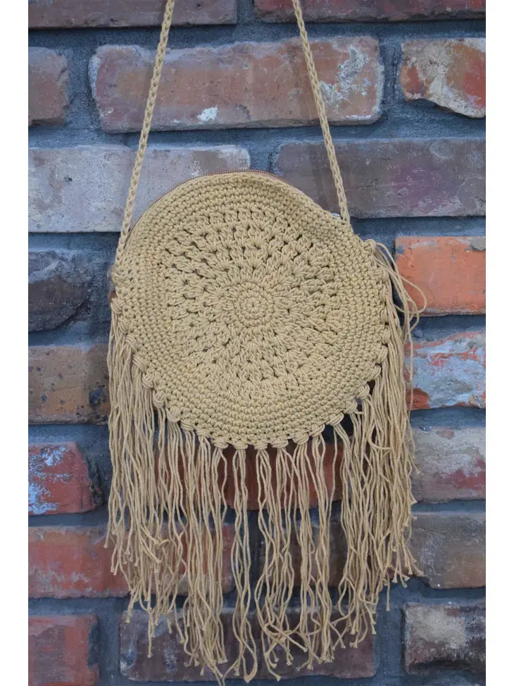 Fringed Crochet Purse - Select Color