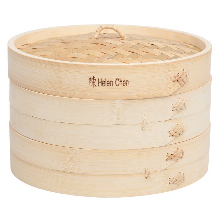 Bamboo Steamer, 3 piece set - 10"