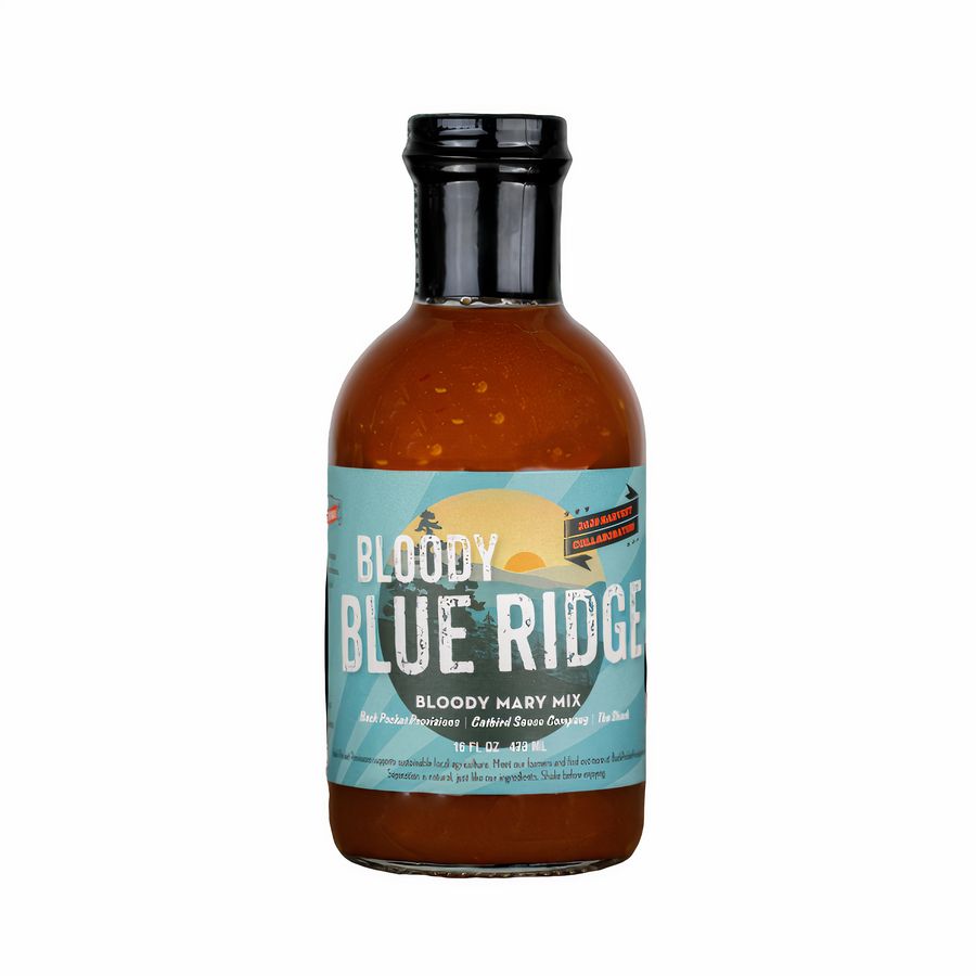 Back Pocket Provisions Bloody Blue Ridge, Bloody Mary Mix (Seasonal - October) - 16 FL OZ 12 Pack