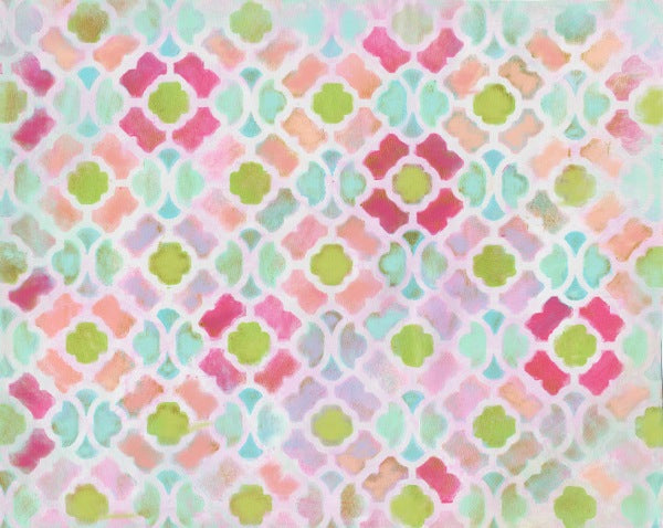 Bright Floral Abstract Canvas -RM220- Wall Art