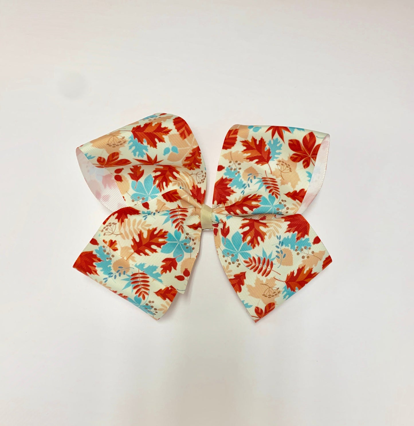 Fall Leaves Print 7 Inch Bow
