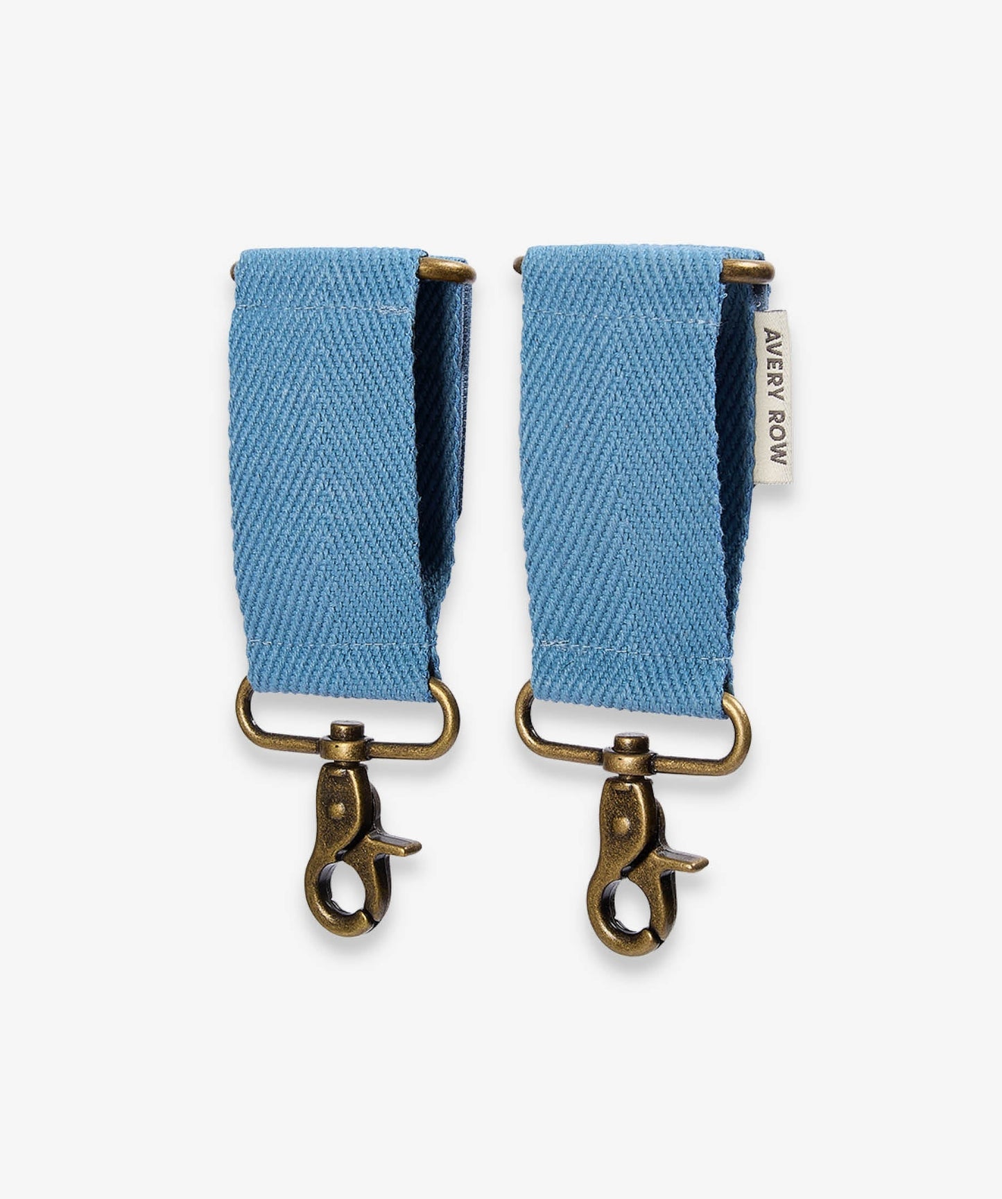 Cotton Pram Bag Clips - Denim Blue