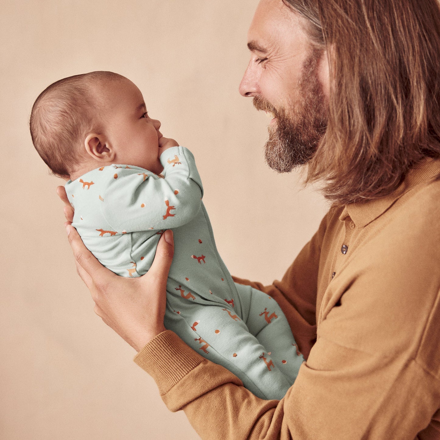 Fox Print Clever Zip Sleepsuit
