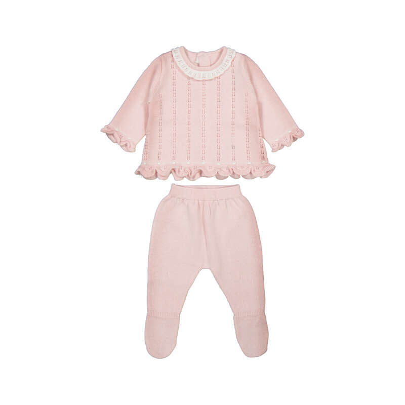 Crystal Pink Sweater Footie Set