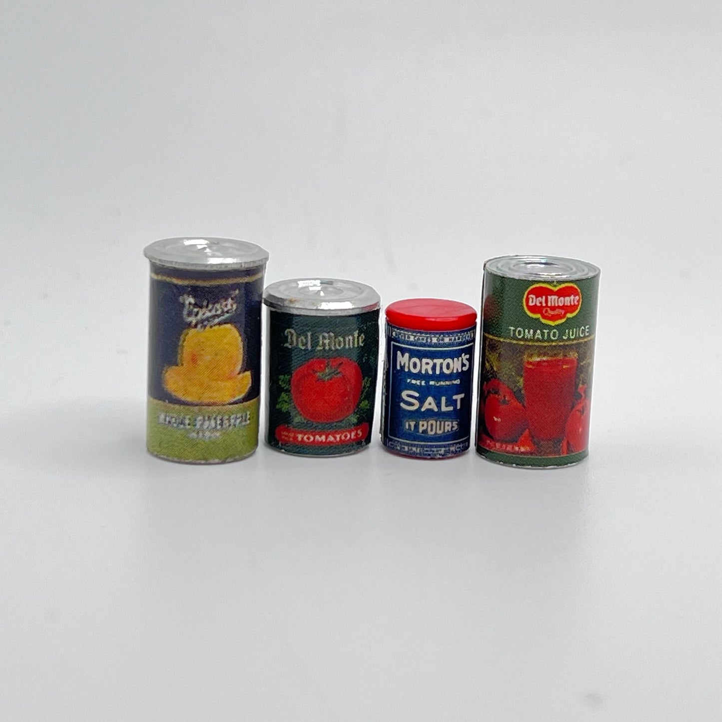 Pack of Metal Can Food - 1/12 Scale Dollhouse Miniature Food Item
