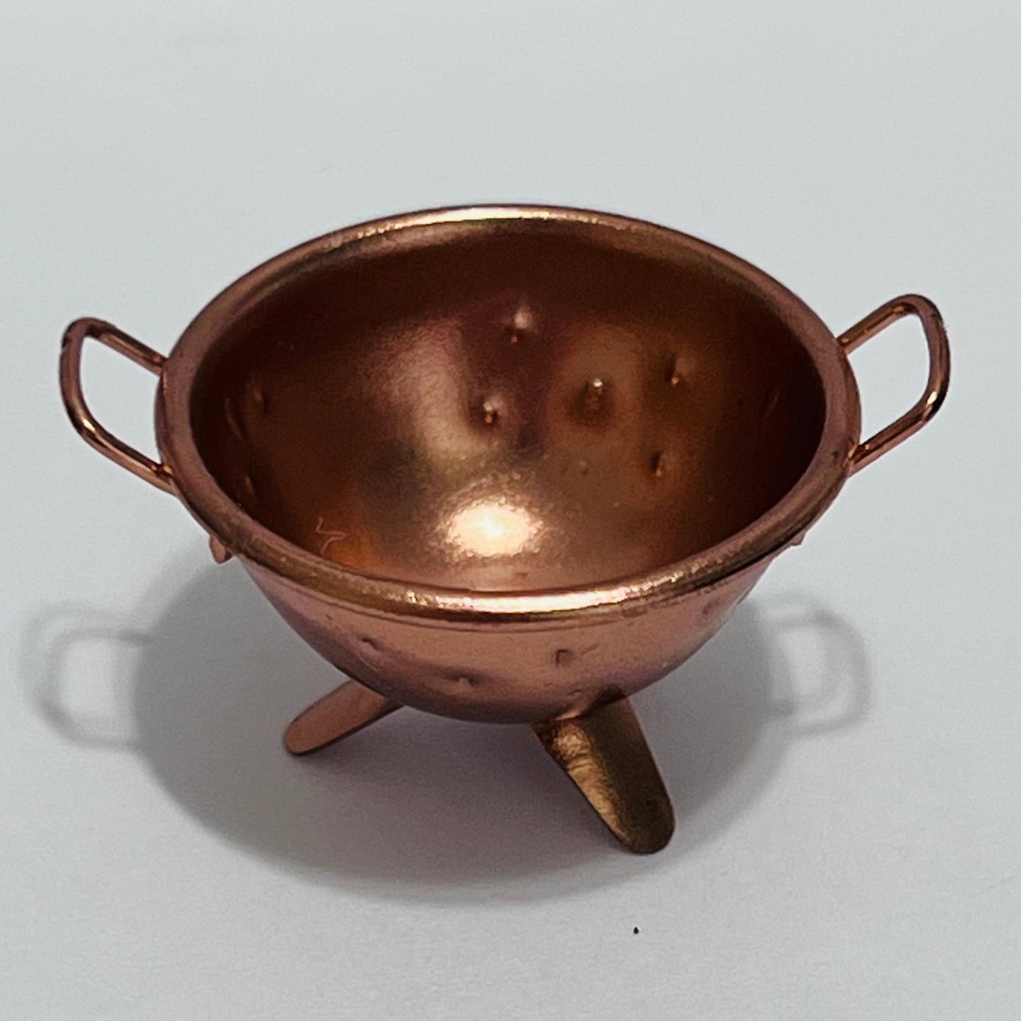 Copper Colander Strainer - 1/12 Scale Dollhouse Miniature