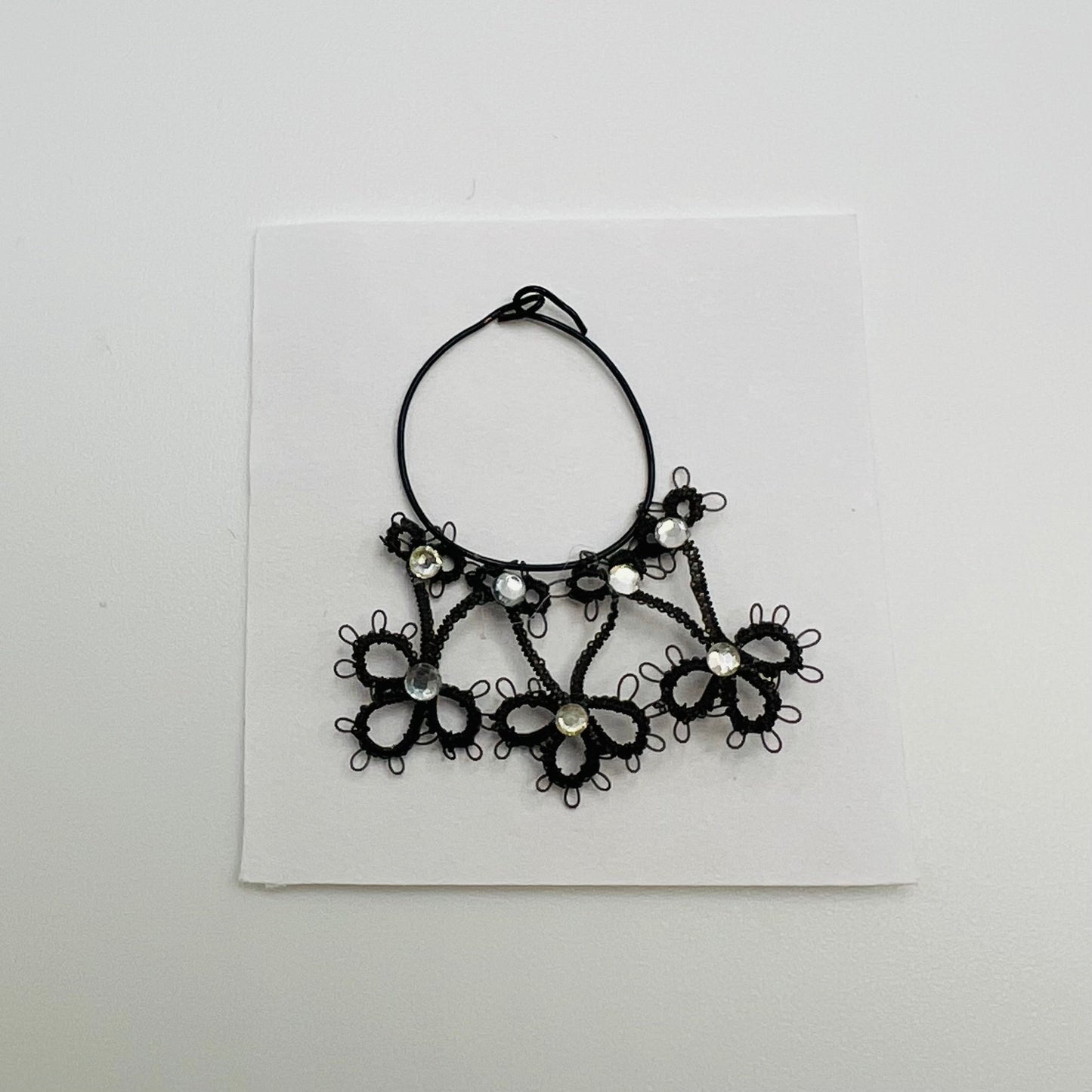 Tatting - Black Necklace - 1/12 Scale Dollhouse Miniature