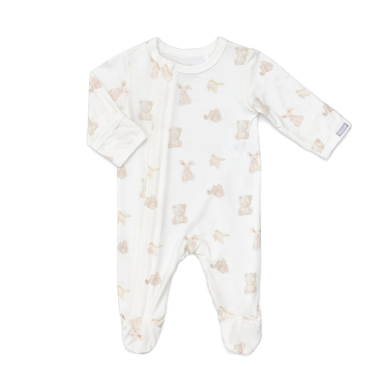 Animal Friends Modal Zipper Footie