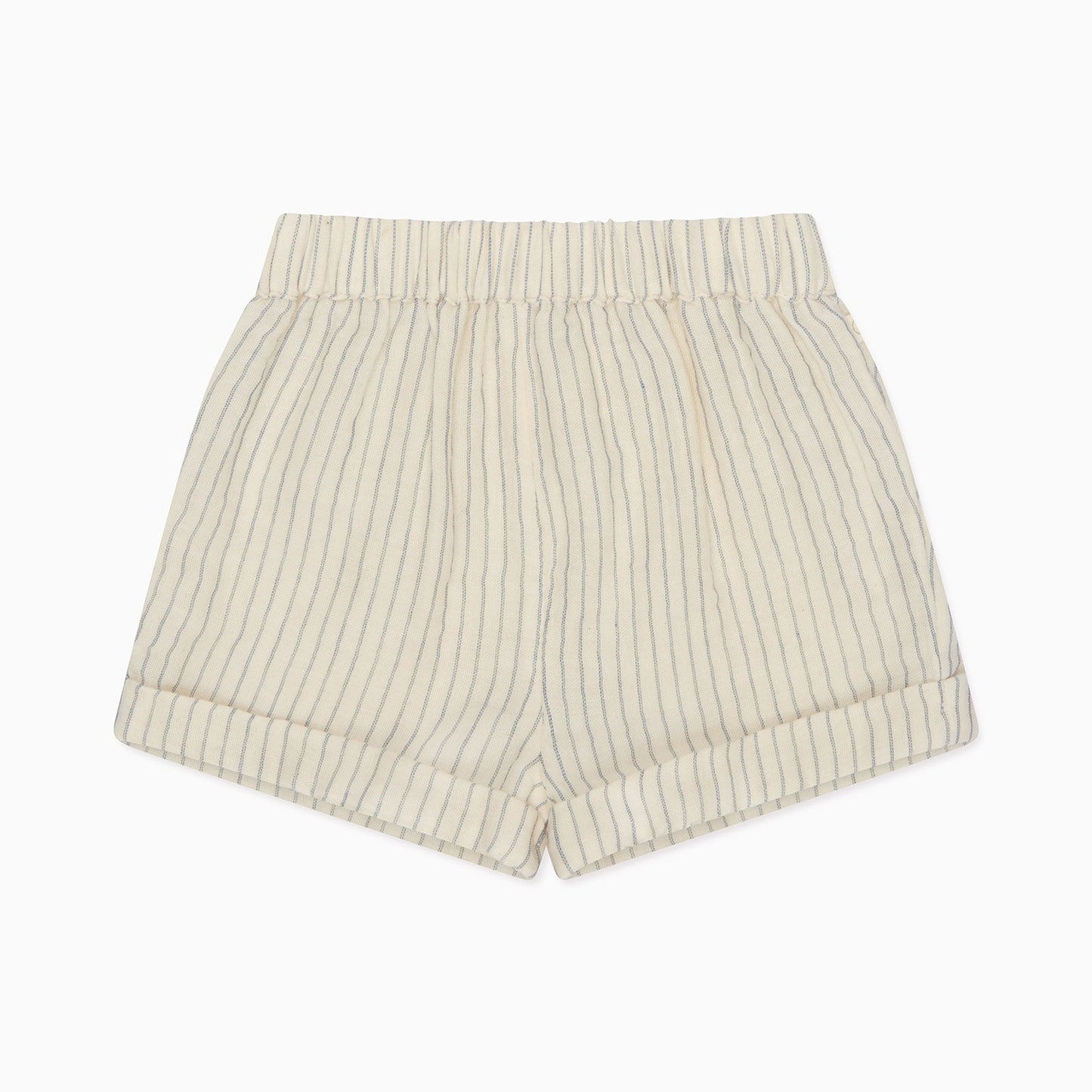 Floral Cotton Blouse & Striped Muslin Shorts Outfit
