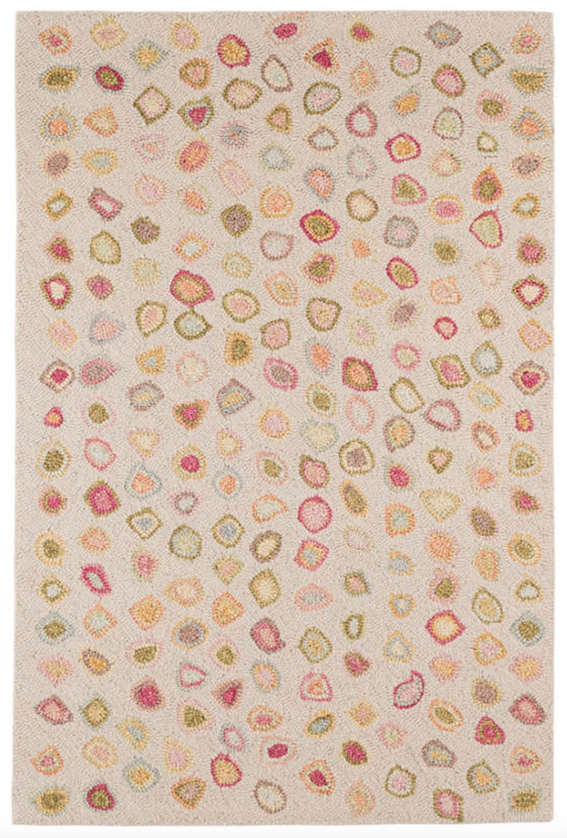 Dash & Albert - Micro Hooked Wool Rug, Cat's Paw Pastel
