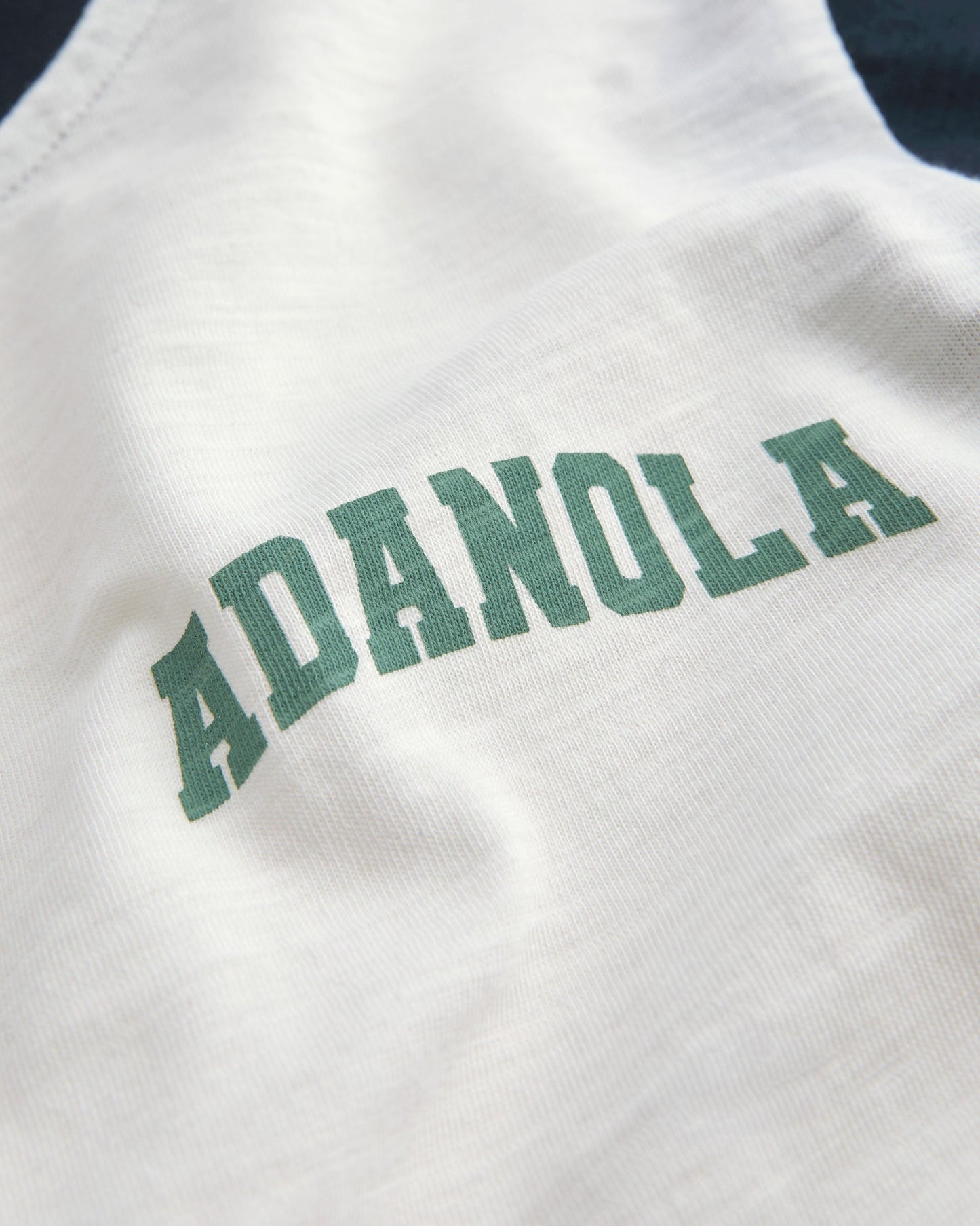 Varsity Colour Block Classic Slub T-shirt - White/Navy Blue