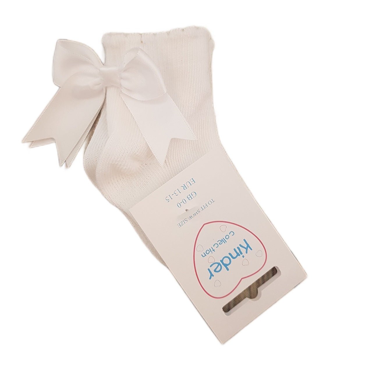 Baby Girls Ankle Socks with Bow - White - 0-2.5 (6-12m)