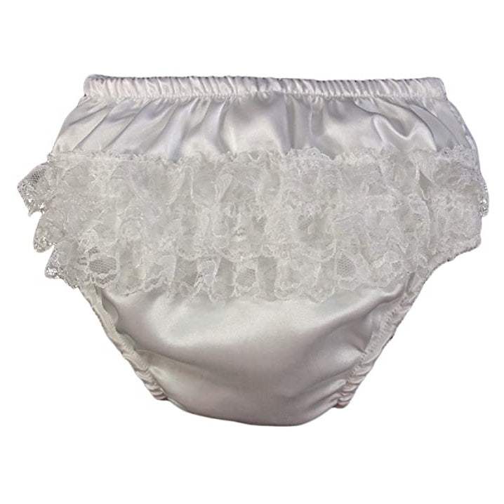 Cream Satin Frilly Knickers