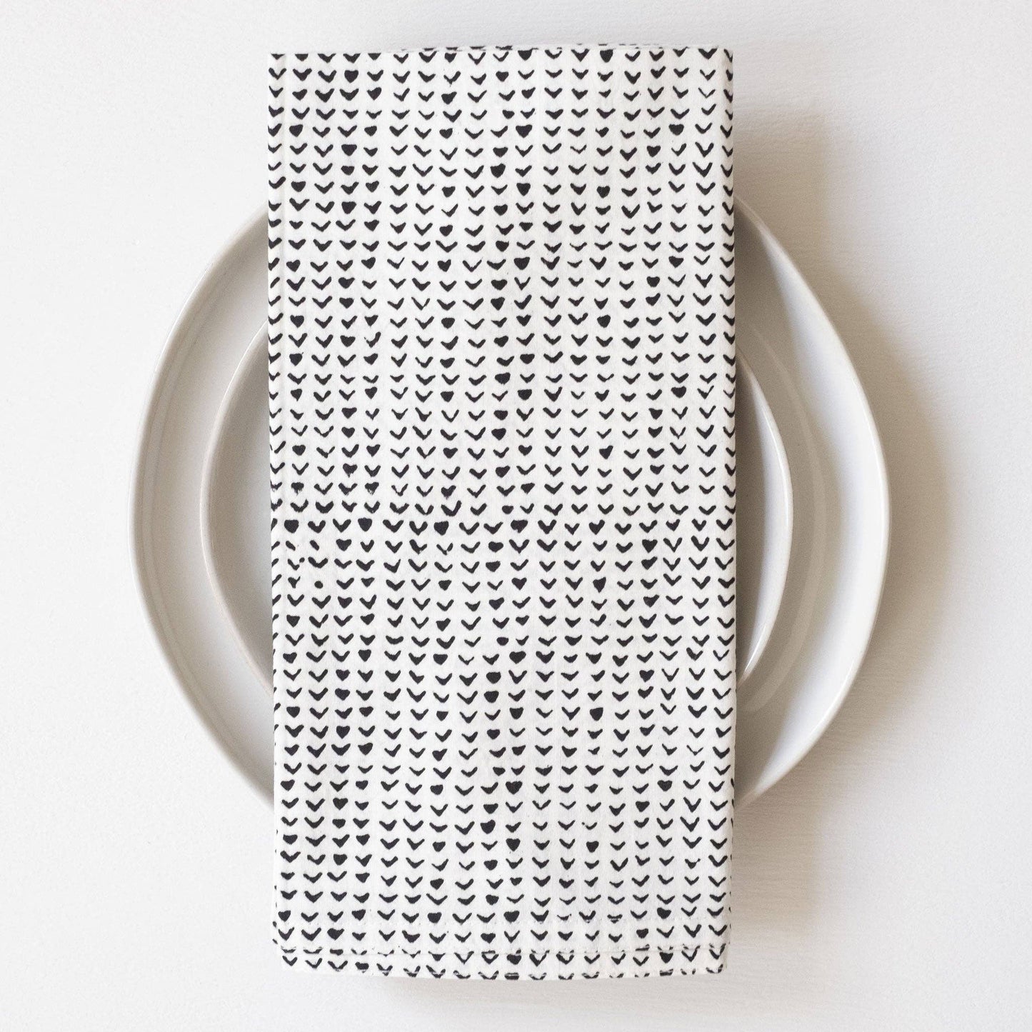 Beckett Black Block Printed Napkins - set of 4