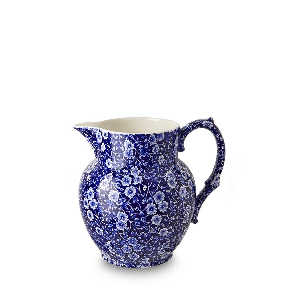 Burleigh Blue Calico Etruscan Jug - Small