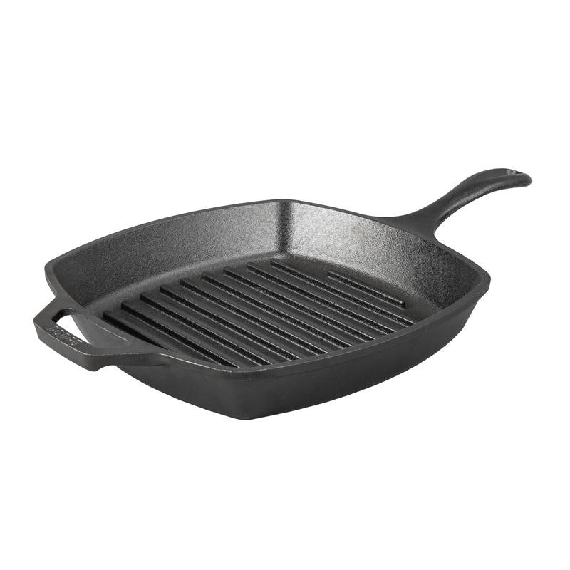 Lodge - 10.5 Inch Square Seasoned Cast Iron Grill Pan