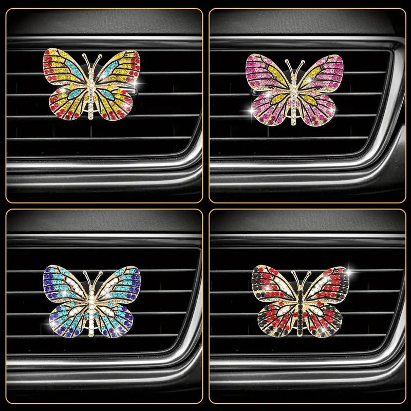 DIY Full Diamond Butterfly Car Air Vent Jewelry Accessories