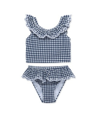 Blue Gingham 2-Piece Swimsuit - Select Size