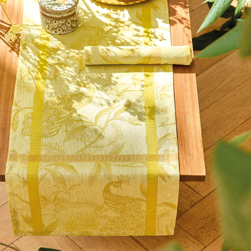 Le Jacquard Francais Linen Runner -L'Orangerie 20" x 59"