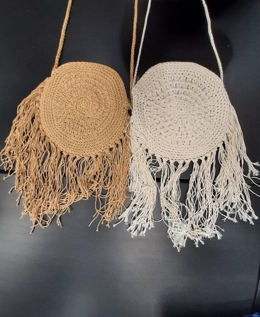 Fringed Crochet Purse - Select Color