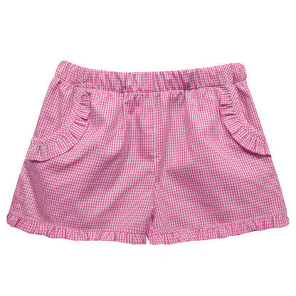 Fuscia Golf Cart Smocked Blouse & Short Set - Select Size
