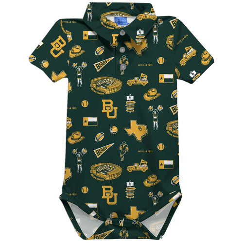 Baylor Game Day Polo Onesie - Select Size