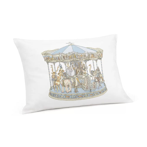 Atelier Choux Satin Cushion – Carousel Blue