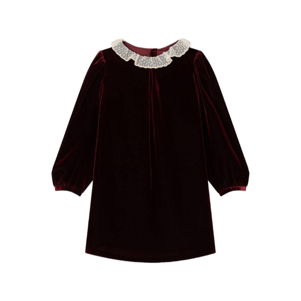 Bonpoint Bib Collar Velvet Dress