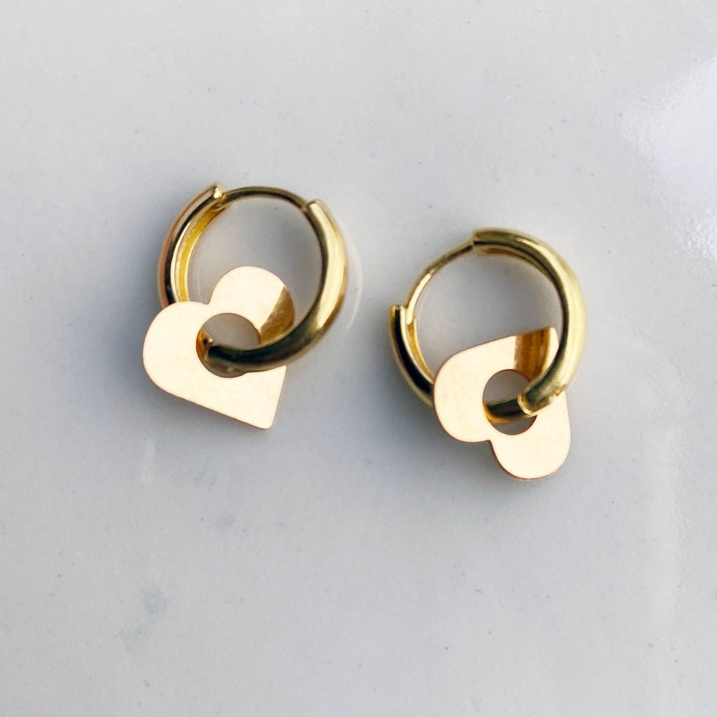 Adorabili Heart Hoop Earrings