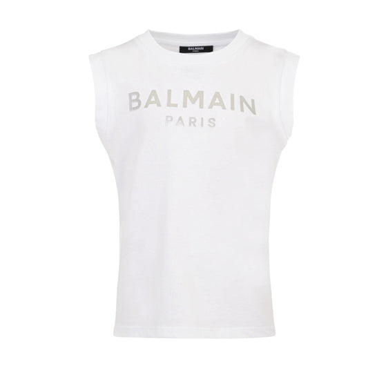 Balmain Kids Logo Tank Top