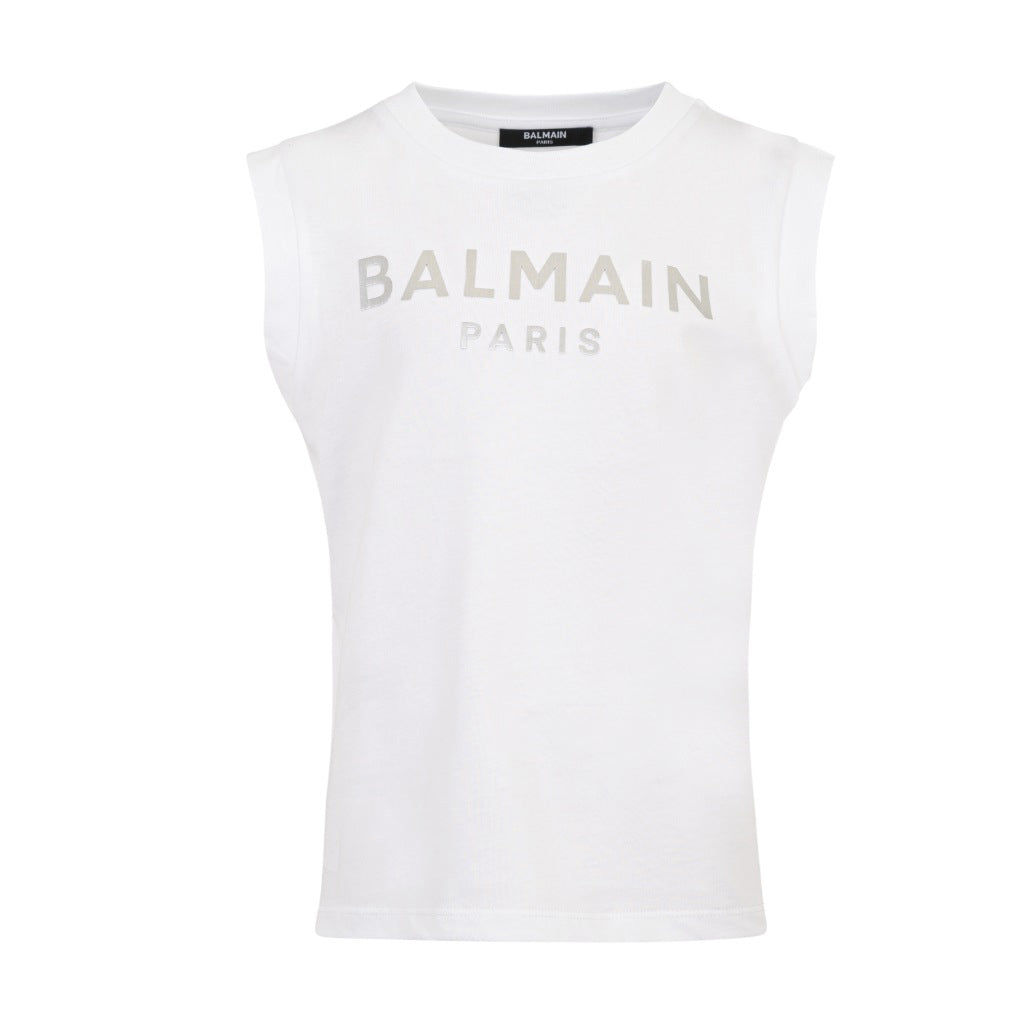 Balmain Kids Logo Tank Top