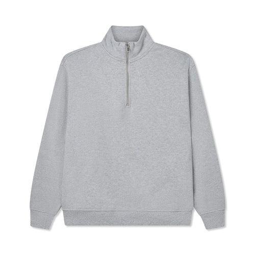 600 GSM 'Heather Grey' Quarter Zip Sweatshirt