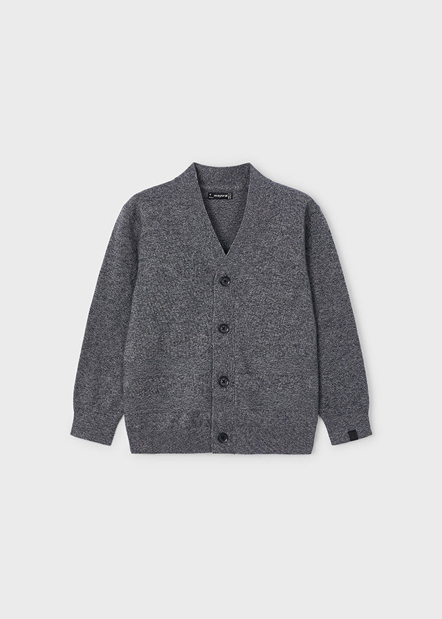 Heather Pencil Boys Knit Cardigan - Select Size