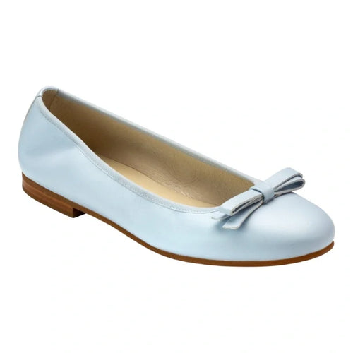 1569 - Blue Soft Leather Flats for Girl by London Kids