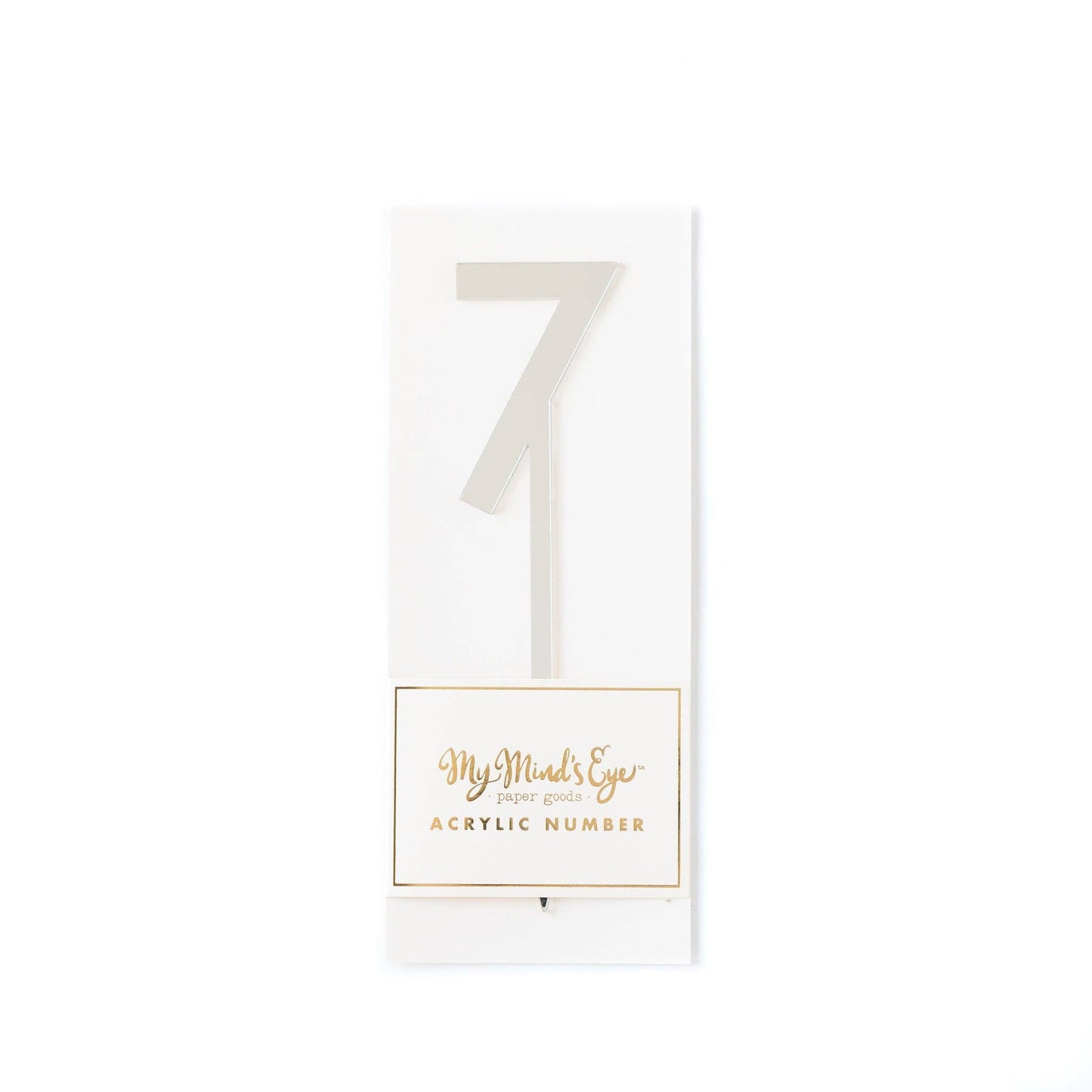Basic Silver Acrylic Number - 7