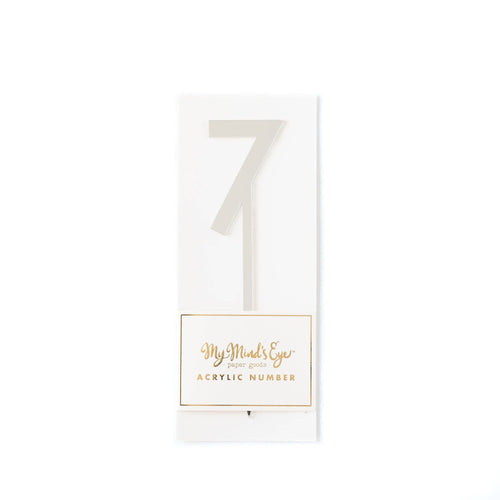 Basic Silver Acrylic Number - 7