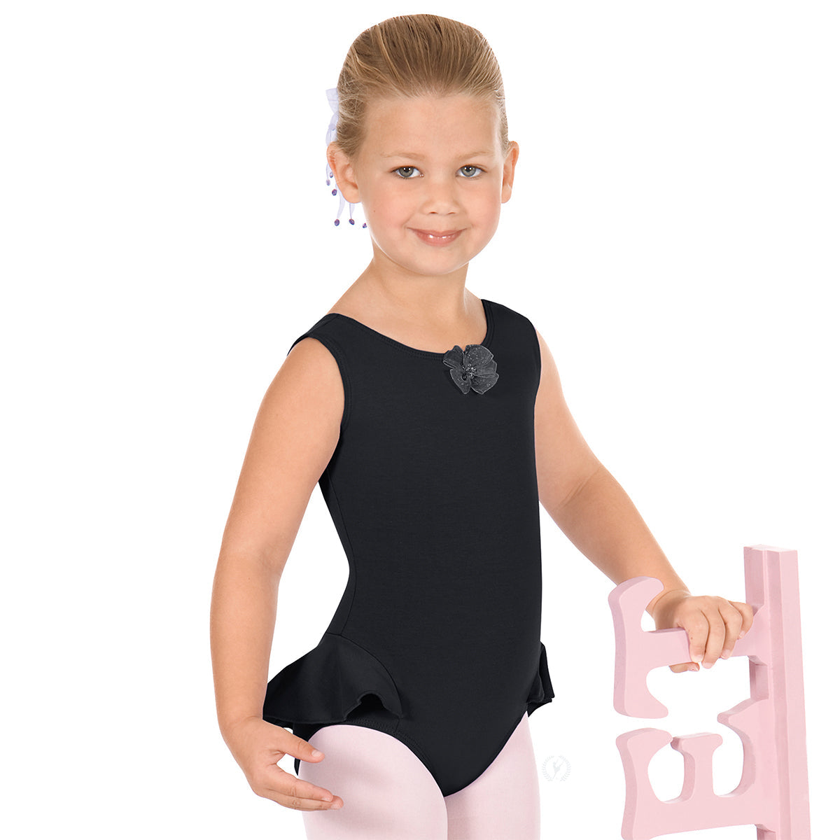 Flutter Skirt Girls Black Leotard - Select Size