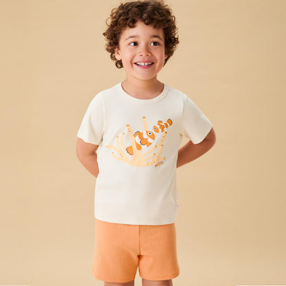 Clown Fish T-shirt & Ribbed Shorts Outfit