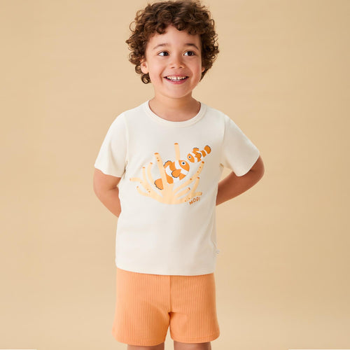 Clown Fish T-shirt & Ribbed Shorts Outfit