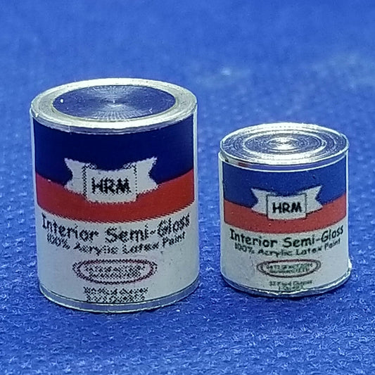 Miniature Paint Cans - Set of 2 - 1/12 Scale