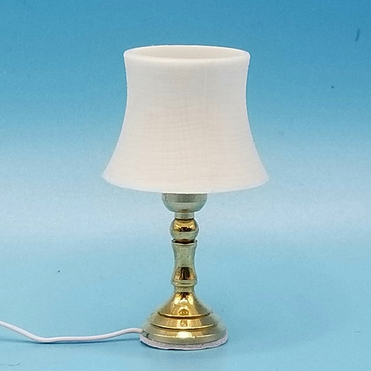 Beveled Shade Table Lamp - 12 Volt - 1/12 Scale Dollhouse Miniature