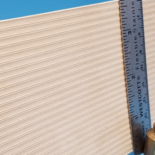 Basswood - 1/8" Bead and Board (Hollow) - 1/12 Scale Dollhouse Miniature