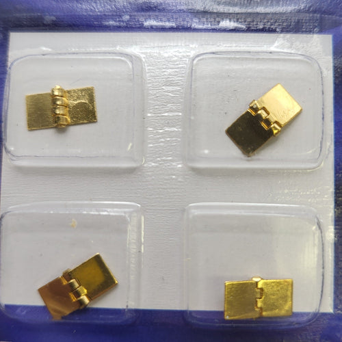Square Hinges - Package of 4 - 1/12 Scale Dollhouse Miniature