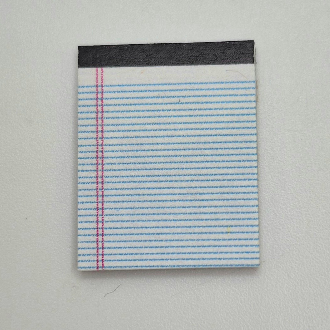 Lined White Paper Notepad - 1/12 Scale Dollhouse Miniature